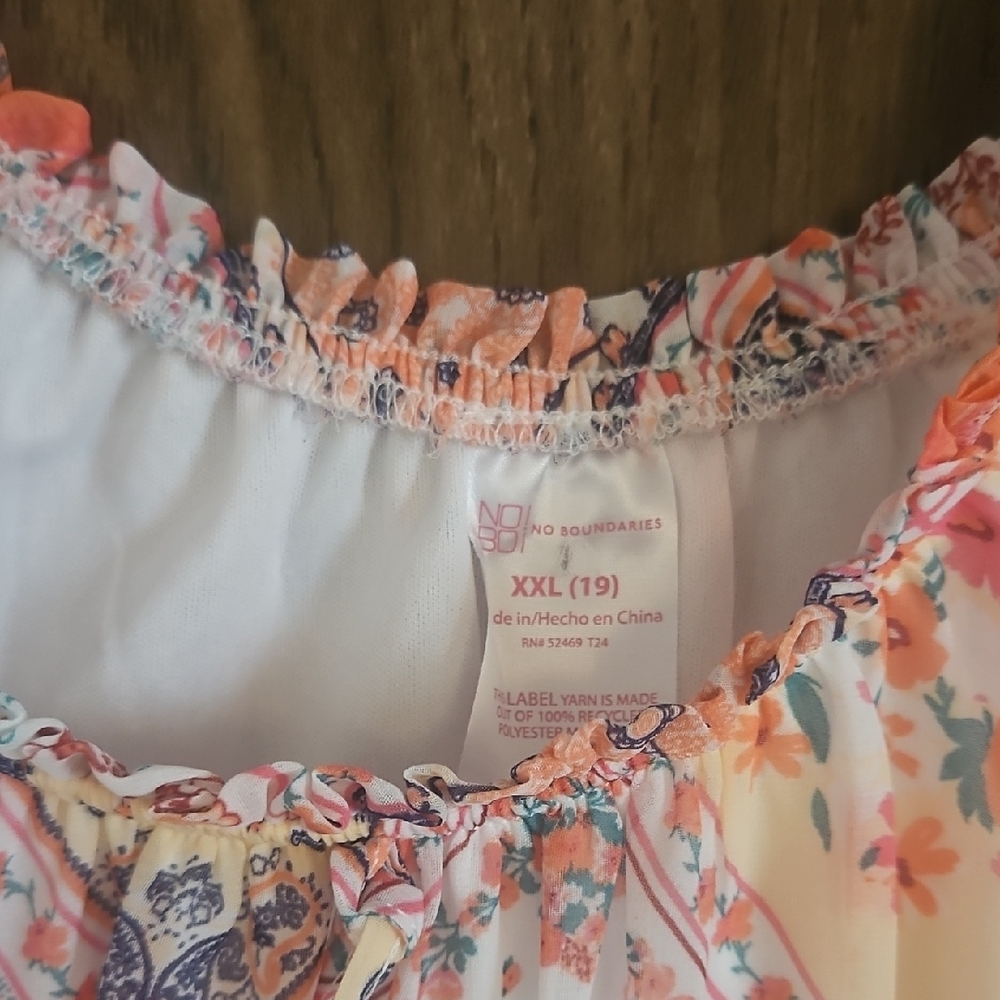 NWT No Boundaries  Patchwork Peasant Dress - Picture 2 of 5